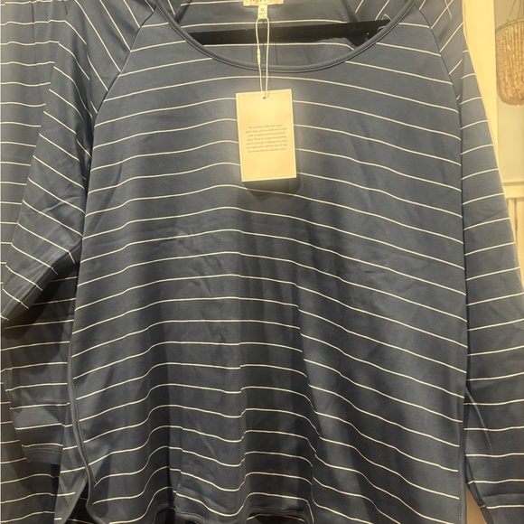LAKE Blue Striped Pajama Set NWT size XL - Picture 2 of 5